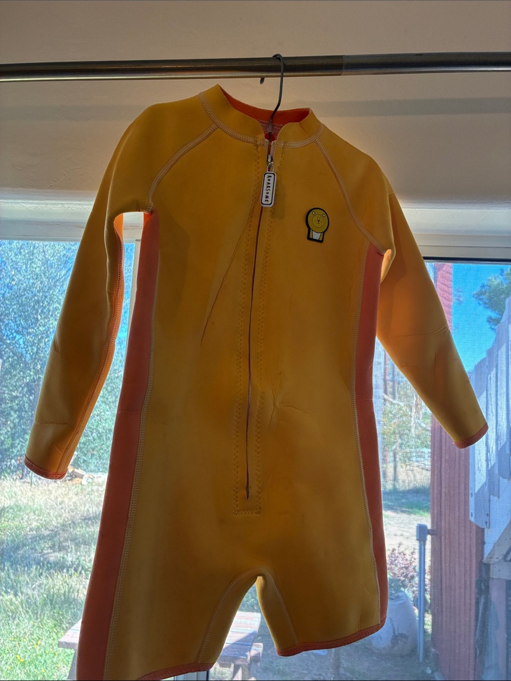 Kids Yellow & Orange Lion Shortie Wetsuit One-Piece Roarsome animal